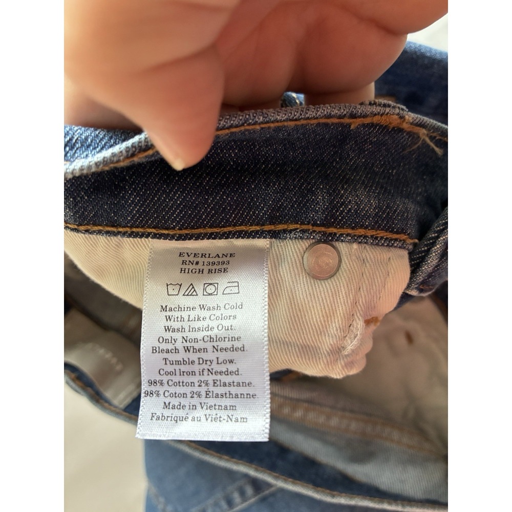 Everlane The High Rise Skinny Jean Sz 29 Mid Wash Casual Minimalist Preppy - Picture 5 of 9
